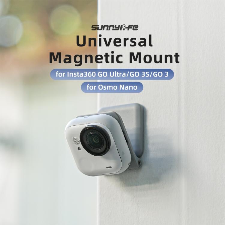 Sunnylife Universal Magnetic Mount Portable Tabletop Base Bracket Angles Adjustable 180 Rotation Holder for Mini Cameras, Universal