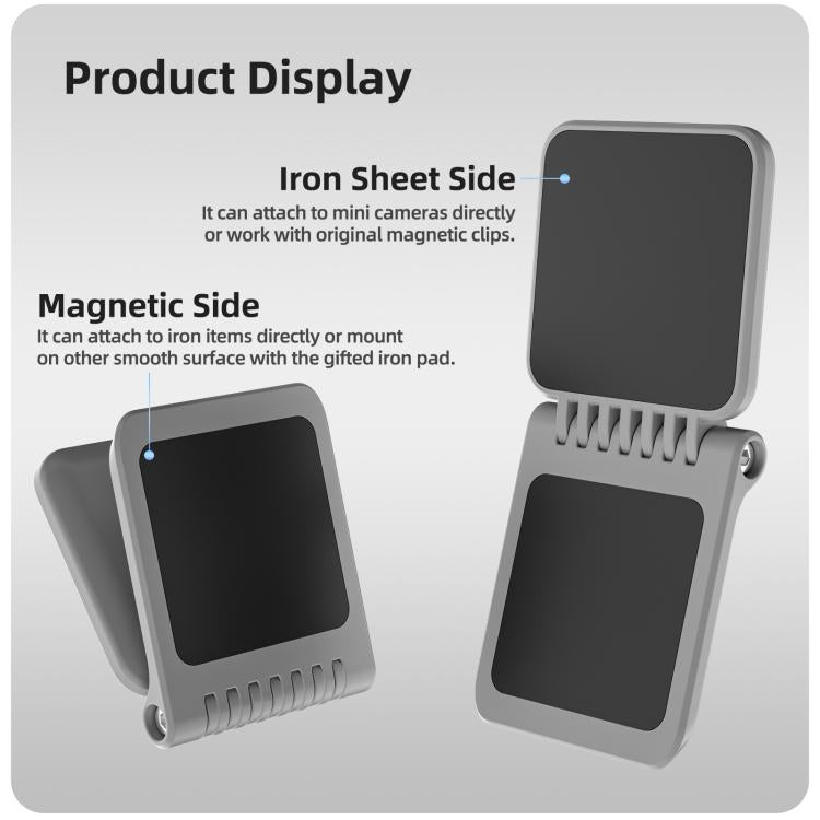 Sunnylife Universal Magnetic Mount Portable Tabletop Base Bracket Angles Adjustable 180 Rotation Holder for Mini Cameras, Universal