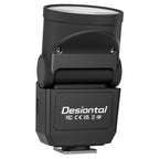Desiontal F02 Desiontal F02 Mini On-Camera Flash Light Speedlite for Mirrorless Cameras, F02(Black), F02 (White)