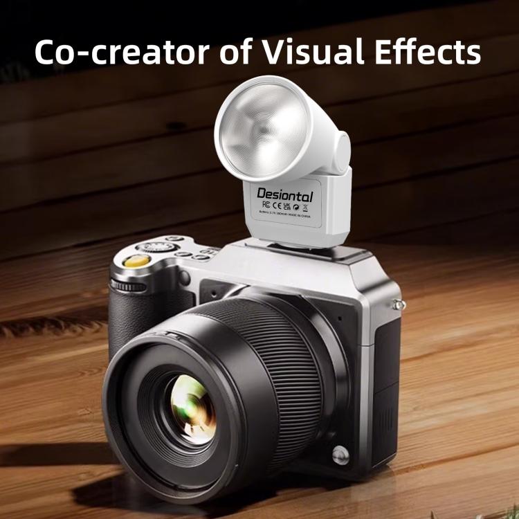 Desiontal F02 Desiontal F02 Mini On-Camera Flash Light Speedlite for Mirrorless Cameras, F02 (White), F02(Black)
