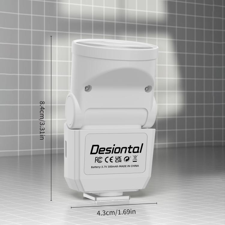 Desiontal F02 Desiontal F02 Mini On-Camera Flash Light Speedlite for Mirrorless Cameras, F02 (White), F02(Black)