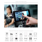 FEELWORLD SH7 7 inch Ultra Bright 2200nit On-camera Monitor SDI HDMI Cross Conversion Monitor, SH7