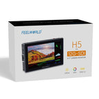 FEELWORLD H5 5.5 inch 12G SDI HDMI 2.0 Camera Field Monitor High Brightness 1200nit Touchscreen Monitor, H5