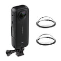 For Insta360 X4 PC Plastic Protective Frame with PC Lens Cover Guard, Frame with PC Lens Cover