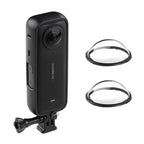 For Insta360 X4 PC Plastic Protective Frame with PC Lens Cover Guard, Frame with PC Lens Cover