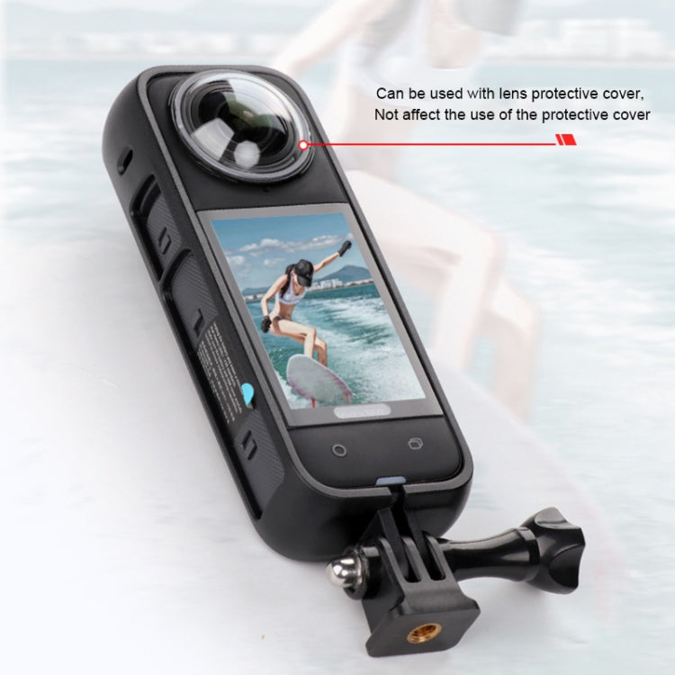 For Insta360 X4 PC Plastic Protective Frame with PC Lens Cover Guard, Frame with PC Lens Cover