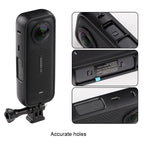 For Insta360 X4 PC Plastic Protective Frame with PC Lens Cover Guard, Frame with PC Lens Cover