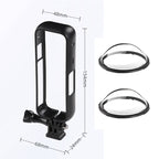For Insta360 X4 PC Plastic Protective Frame with PC Lens Cover Guard, Frame with PC Lens Cover