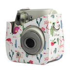 Flamingo Cactus Pattern PU Leather Protective Camera Case Bag For FUJIFILM Instax Mini 7S / 7C Camera, Flamingo Cactus
