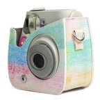 Rainbow Oil painting Pattern PU Leather Protective Camera Case Bag For FUJIFILM Instax Mini 7S / 7C Camera, Rainbow Oil