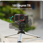 Sunnylife Magnetic Quick Release Adapter Mount 1/4 180 Tilt Adjustable Selfie Stick Adapter Stand for Insta360 X4 Air / X5 / Ace Pro 2 / 1 / Ace, AD136 For Insta360 X4 Air / X5