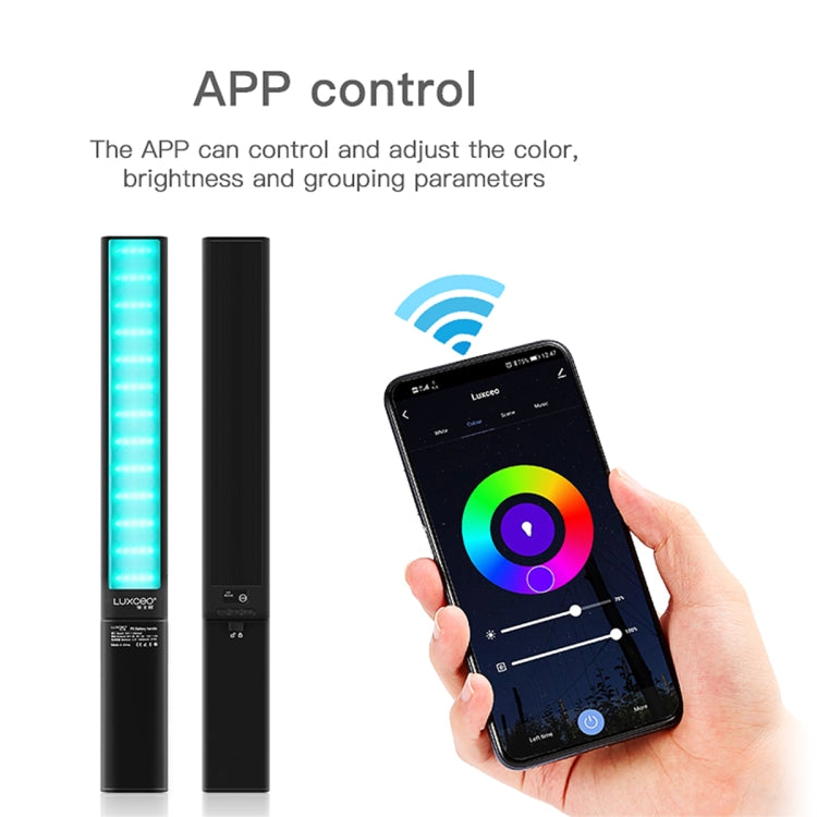 LUXCeO P6 RGB Colorful Photo LED Stick Video Light Handheld APP Control Full Color LED Fill Light, P6