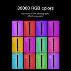 LUXCeO P6 RGB Colorful Photo LED Stick Video Light Handheld APP Control Full Color LED Fill Light, P6