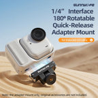 For Insta360 GO Ultra Sunnylife Magnetic Quick Release Adapter Mount 1/4 Interface 180 Tilt Adjustable Selfie Stick Adapter Stand, AD137 For Insta360 GO Ultra