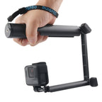 3-Way Monopod + Magic Mount Selfie Stick for DJI, Insta360, GoPro and Other Action Cameras, Length: 24.5-63cm, Length: 24.5-63cm(Black)
