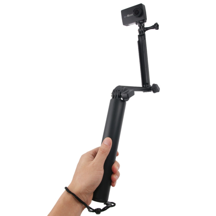 3-Way Monopod + Magic Mount Selfie Stick for DJI, Insta360, GoPro and Other Action Cameras, Length: 24.5-63cm, Length: 24.5-63cm(Black)