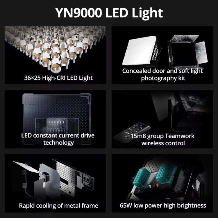 YONGNUO YN9000 900pcs LED Illumination Dimming Studio 3200-5600K Video Light, YN9000 3200-5600K