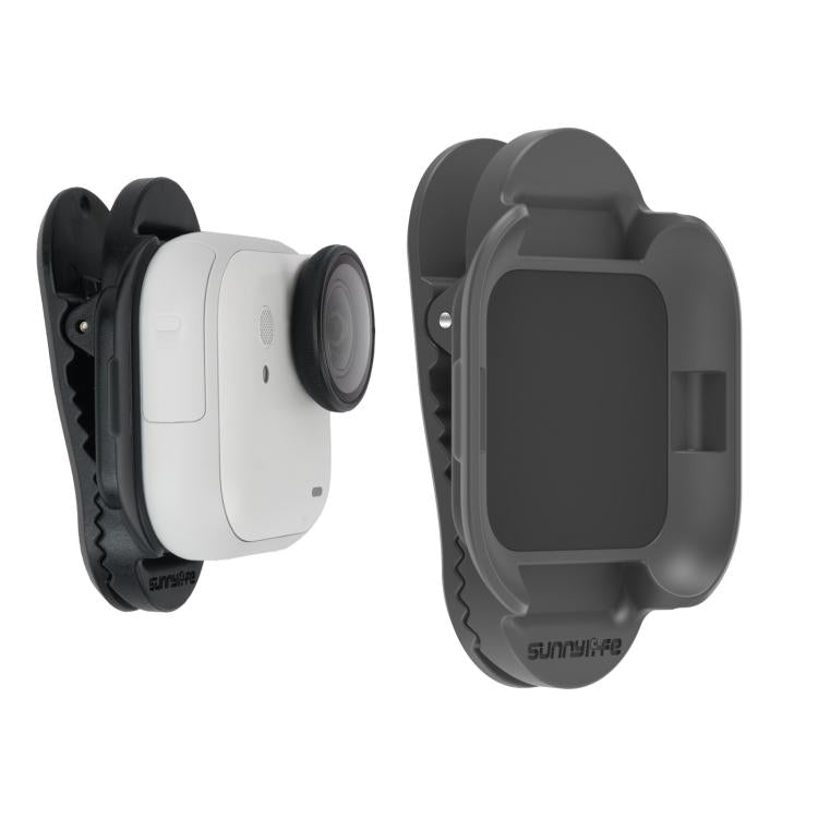 For Insta360 GO Ultra Sunnylife Magnetic Backpack Clip Action Camera Clamp Vertical-Horizontal Mount, For Insta360 GO Ultra Black