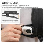 For Insta360 GO Ultra Sunnylife Magnetic Backpack Clip Action Camera Clamp Vertical-Horizontal Mount, For Insta360 GO Ultra Black