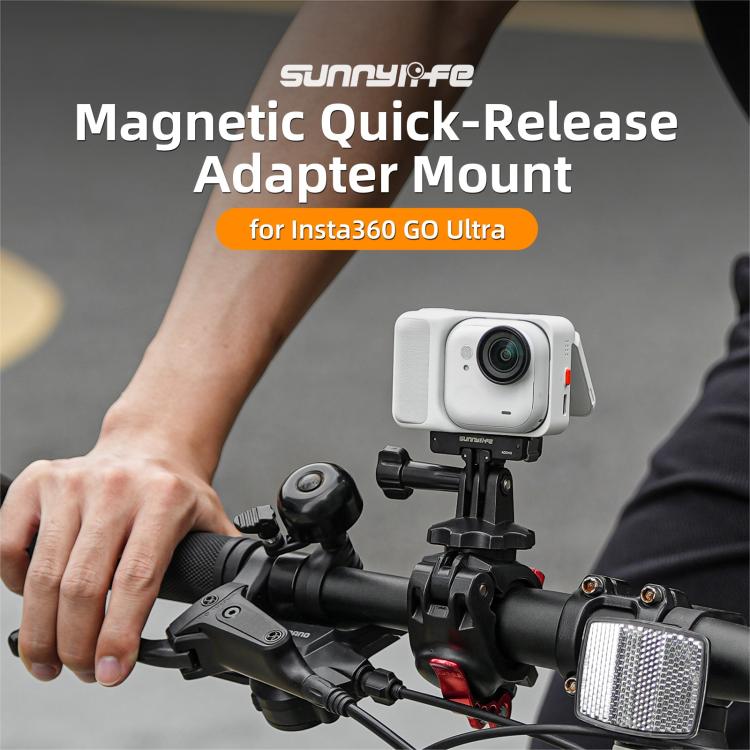 For Insta360 GO Ultra Sunnylife Magnetic Quick Release Adapter Mount Foldable Base Dual-Claws 1/4 Adapter, AD049 For Insta360 GO Ultra