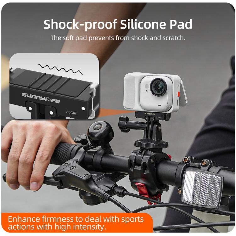 For Insta360 GO Ultra Sunnylife Magnetic Quick Release Adapter Mount Foldable Base Dual-Claws 1/4 Adapter, AD049 For Insta360 GO Ultra
