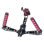 YELANGU D6-2 Rig I Multifunctional Handles Camera Shoulder Mount for DSLR Camera / Video Camera, D6-2 (Red)