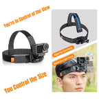 STARTRC Adjustable Head Strap Magnetic Eco-friendly Vlog POV Mount Belt for GoPro, Insta360, DJI Osmo Action and Other Action Cameras, Magnetic Vlog POV Mount Belt