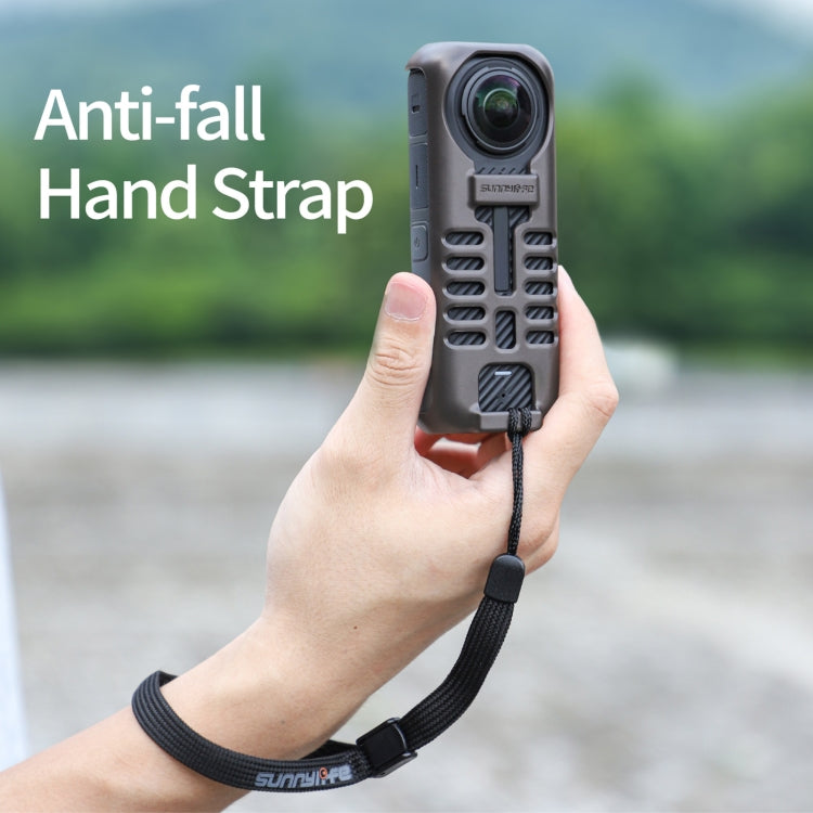 For Insta360 X4 Sunnylife Graphene Case High Thermal Conductivity Protective Case with Hand Strap, Graphene Case