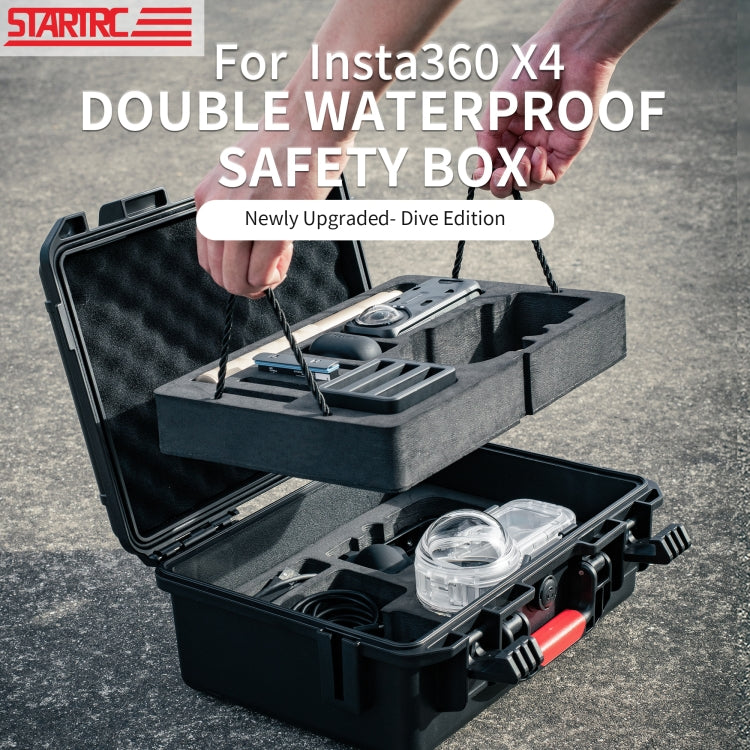 For Insta360 X4 STARTRC Waterproof EVA ABS Dual-layer Suitcase Storage Box, For Insta360 X4 Diving Version