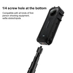 For Insta360 X5 Cold Shoe Carbon Fiber Texture ABS Plastic Protective Frame