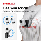 For Insta360 GO Ultra STARTRC Magnetic Clip Mount Multi-Angle Hands-Free POV Clip, Magnetic Clip