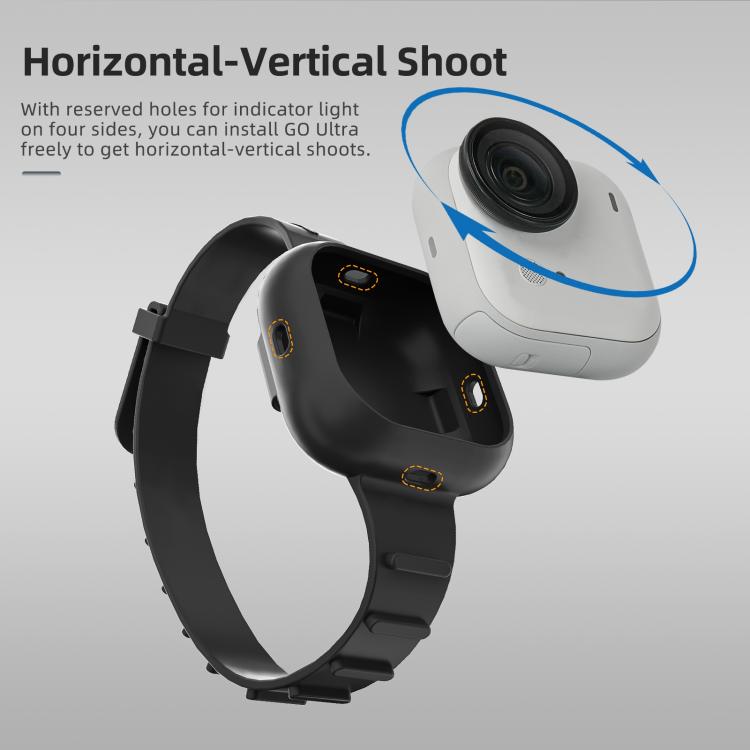 For Insta360 GO Ultra Sunnylife Expansion Band Strap Silicone Protective Cover Wristband Backpack Bicycle Stripe Cat Collar, For Insta360 GO Ultra