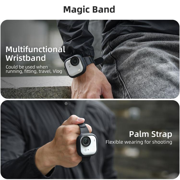 For Insta360 GO Ultra Sunnylife Expansion Band Strap Silicone Protective Cover Wristband Backpack Bicycle Stripe Cat Collar, For Insta360 GO Ultra