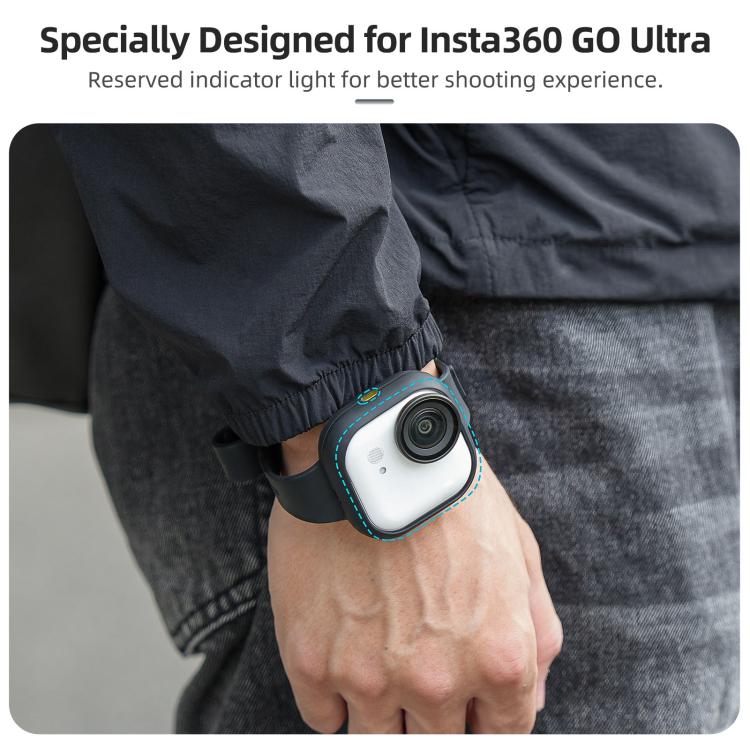 For Insta360 GO Ultra Sunnylife Expansion Band Strap Silicone Protective Cover Wristband Backpack Bicycle Stripe Cat Collar, For Insta360 GO Ultra