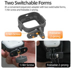 For Insta360 GO Ultra Sunnylife Foldable Vertical-Horizontal Adapter Mount Protective Frame Mounting Brackets Housing Cover, For Insta360 GO Ultra