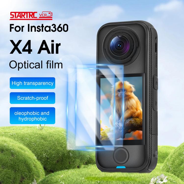 For Insta360 X4 Air STARTRC 2pcs HD Tempered Glass Film, For Insta360 X4 Air