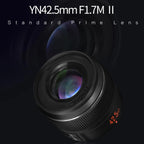 YONGNUO YN42.5mm F1.7M II M4/3 Mount Standard Fixed Focal Lens, YN42.5mm F1.7M II