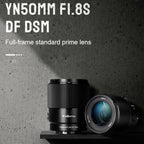 YONGNUO YN50mm F1.8S DF DSM Full Frame Auto Focus Standard Prime Lens for Sony E-mount Mirrorless Cameras, YN50mm F1.8S Full Frame
