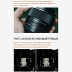 YONGNUO YN50mm F1.8X DA DSM APS-C Frame Standard Prime Lens for FUJIFILM X-mount Mirrorless Cameras, YN50mm F1.8X DA DSM