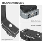 For Insta360 X5 / X4 Sunnylife L-Type Vertical-Horizontal Magnetic Mount with DZ015 Magnetic Adapter Quick Release Mount Adapter Stand