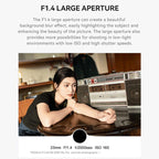 YONGNUO YN23mm F1.4S DA DSM WL Pro APS-C Frame Lens with Remote Control for Sony E-mount, YN23mm F1.4S DA DSM WL Pro