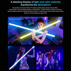LUXCeO Mood1 Pro 90cm RGB Colorful Atmosphere Rhythm LED Stick Handheld Video Photo Fill Light, No Tripod, 90cm