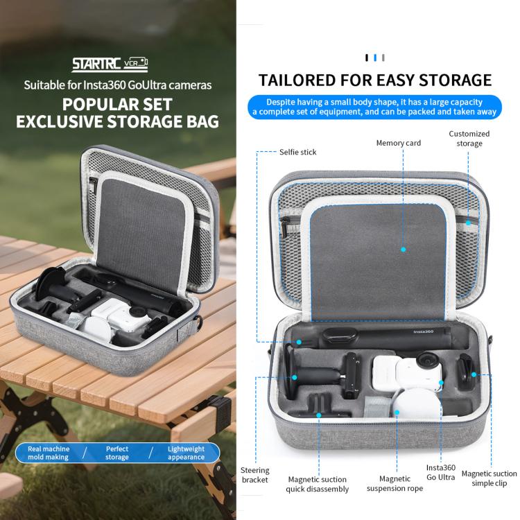 For Insta360 Go Ultra STARTRC Full Kit Portable Handbag Shoulder Nylon Storage Bag, For Insta360 Go Ultra