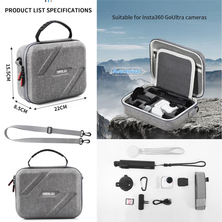 For Insta360 Go Ultra STARTRC Full Kit Portable Handbag Shoulder Nylon Storage Bag, For Insta360 Go Ultra