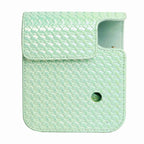 For FUJIFILM instax mini 12 Colorful Woven Leather Case Full Body Camera Bag + Photo Album with Strap
