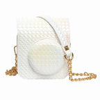 For FUJIFILM instax mini 12 Colorful Woven Leather Case Full Body Camera Bag + Photo Album with Strap