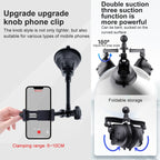 Dual-leg Suction Cup Connecting Rod Arm Phone Clamp Mount, Dual-leg Suction Cup Connecting Rod