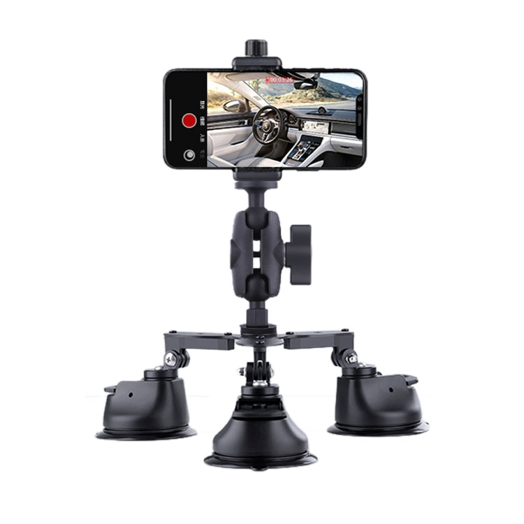 Tri-leg Suction Cup Connecting Rod Arm Phone Clamp Mount, Tri-leg Suction Cup Connecting Rod