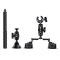 Dual-leg Suction Cup + Single Suction Cup with Selfie Stick Kits, Suction Cup Selfie Stick
