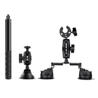 Dual-leg Suction Cup + Single Suction Cup with Selfie Stick Kits, Suction Cup Selfie Stick